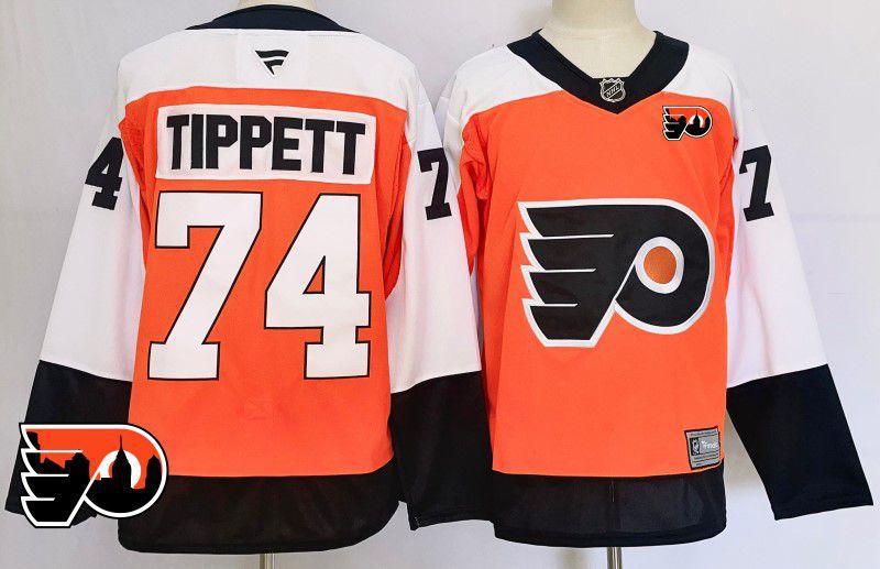Men Philadelphia Flyers #74 Tippett Orange Fanatics 2025 NHL Jersey style 4->philadelphia flyers->NHL Jersey